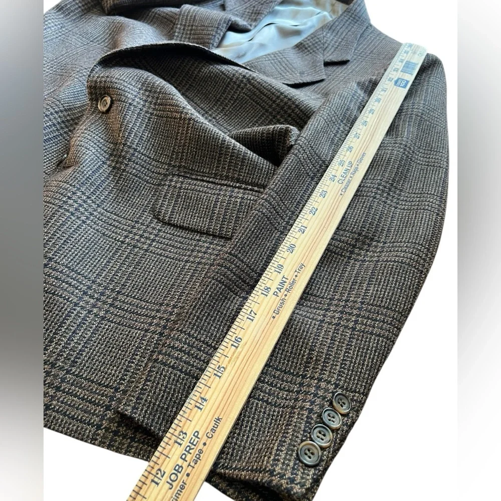Oscar de la Renta men’s size 41R wool Checkered Blazer